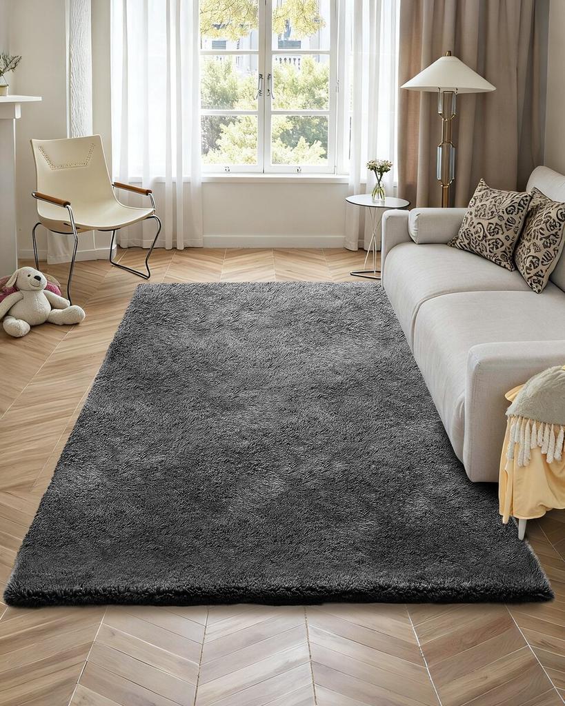 Indoor Plush Area Rugs, 1.52 X 2.44 M Soft Plush Carpet, Furry Shag Area Rugs for Living Room, Bedroom, Sunroom, Modern Home Decor Aesthetic,