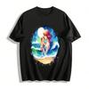 Moonlit Beach Mother And Child Embrace Warm Print Parent-child Outfit Pure Cotton T-shirt