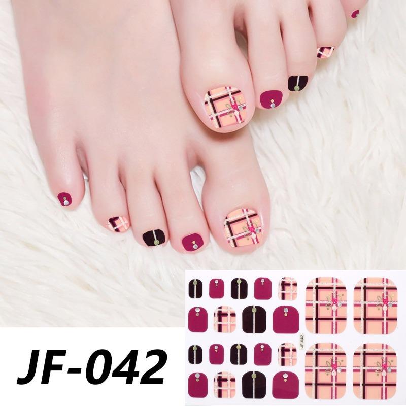 Naklejki na paznokcie u stóp w jednolitym kolorze, z brokatem i efektem kociego oka, wodoodporne, wybielające, pełne naklejki, naklejki na paznokcie u stóp, naklejki na paznokcie z efektem aurora