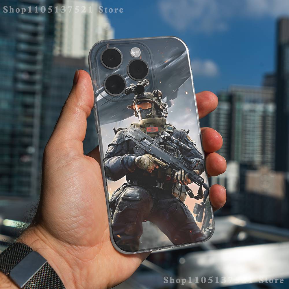 Game Delta Force Phone Case For iPhone 17,16,15,14,13,12,11 Pro,Max,Plus,X,XS,XR,SE4,E Mini Transparent Soft Cover