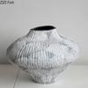 Retro Zen Inspired Ceramic Vase Creative Plant Pot Table Decoration Flowers Arrangement Floral Vases Room Aesthetic Decor