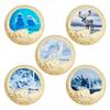 Arctic Island Animal Commemorative Coins, Collecting Commemorative Medals, Enthusiasts Collecting Gifts, Includes gift box