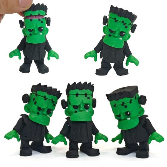 3D Printed Zombie Figurine Movable Joints Halloween Zombie Statue Stress Relief Fidget Toy Desktop Decoration Ornament