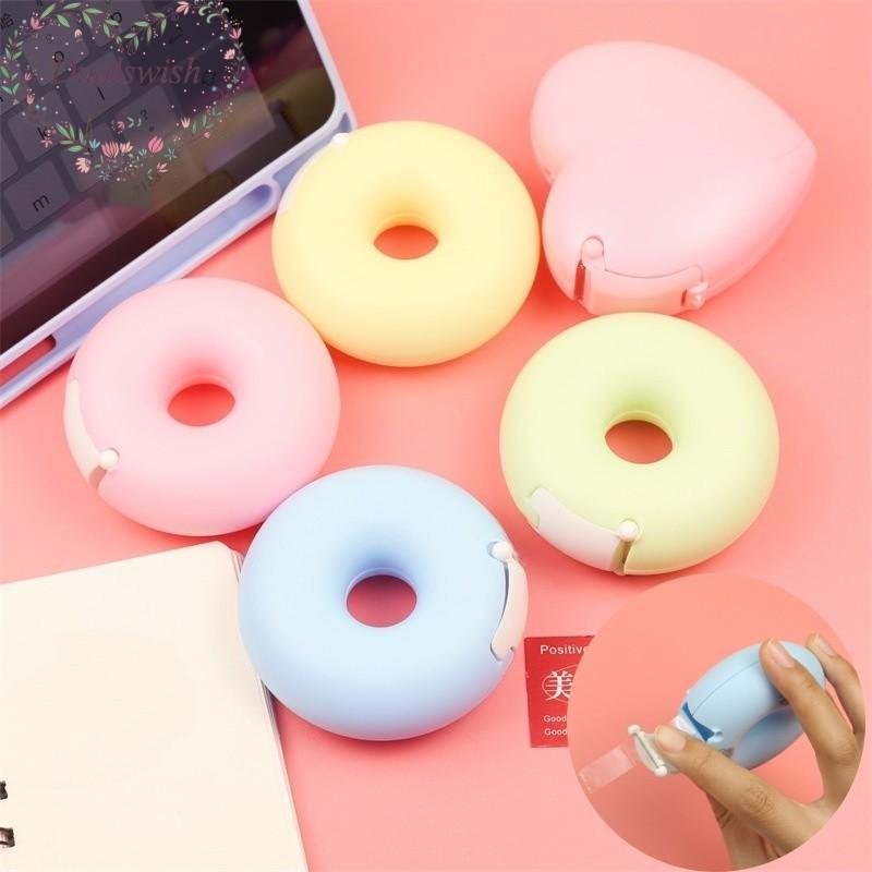 

Invisible Tape Cutter Cartoon Stationery Portable Donut Tape Cutter Student Stationery Office Supplies (including Tape)