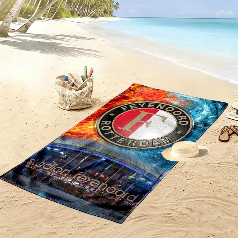 Feyenoord Print Strandtuch, Großes Weiches Schnelltrocknendes Handtuch für Strand Camping Schwimmen