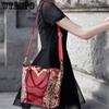 WTEMPO Frauen Mode Handtaschen Stickerei Pu Leder Schulter Tasche Dame Elegante Party Taschen