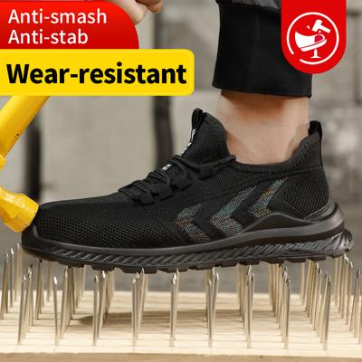 Sapatos de Segurança Masculinos Botas de Biqueira de Aço para Homens Anti-impacto Anti-perfuração Ultraleve Durável Macio para Trabalho Industrial ao Ar Livre