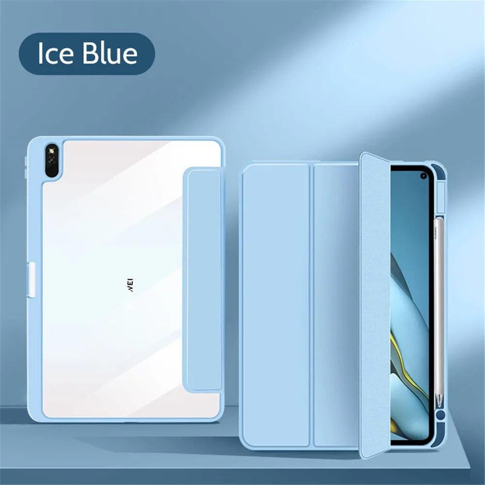 

Для Huawei Matepad 11 Защитный чехол для планшета Pro 10,8 с отделением для ручки, анти-изгибающийся чехол для MatePad 10,4, чехол для Honor V6 V7 MatePad Pro 10.8 небесно-голубой