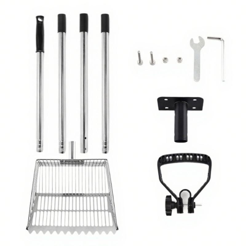 Extended Handle Poultry Sifting Shovel MultiPurpose Cleaning Tool Litter Scooper for Chicken Coops and Pet Waste Removal