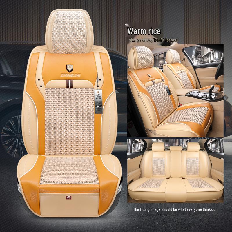 Four-Season Ice Silk Car Seat Cushion for Emgrand Boyue Vision X3 X6 - Cartoon Design