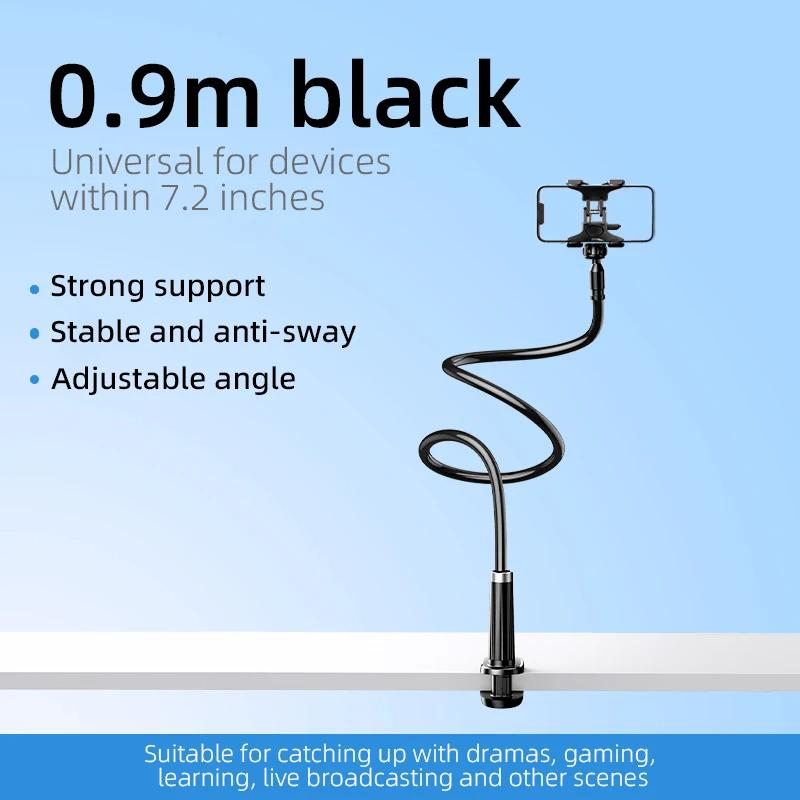 Universal Adjustable Lazy Phone Stand Rotatable Desktop Bedside Mobile Stand for Live Streaming And Selfies Phone Accessories чёрный