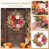 Faux and Wreath for Fall Front Door Wall Hanging Decor