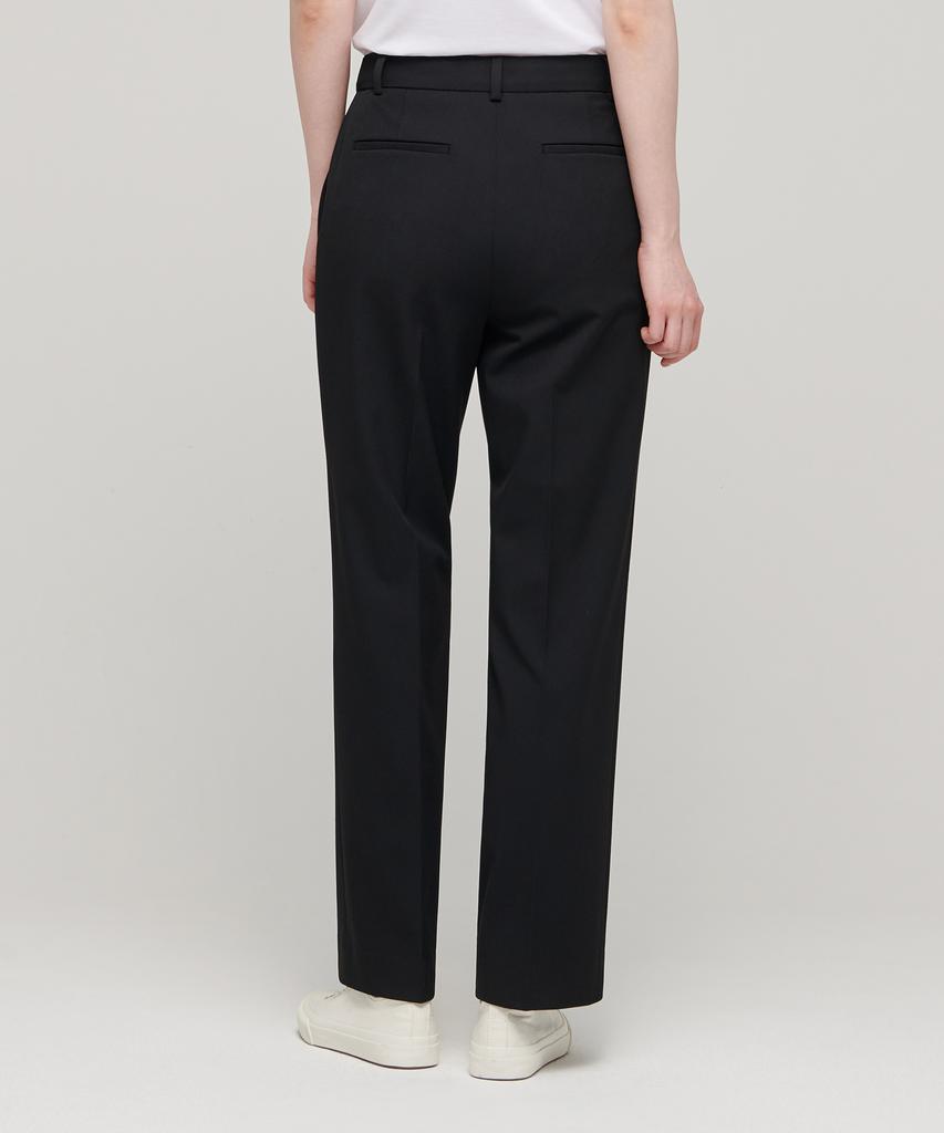 MUSINSA STANDARD WOMAN Women'S Pin-Tuck Straight Hidden Banding Slacks [Black]