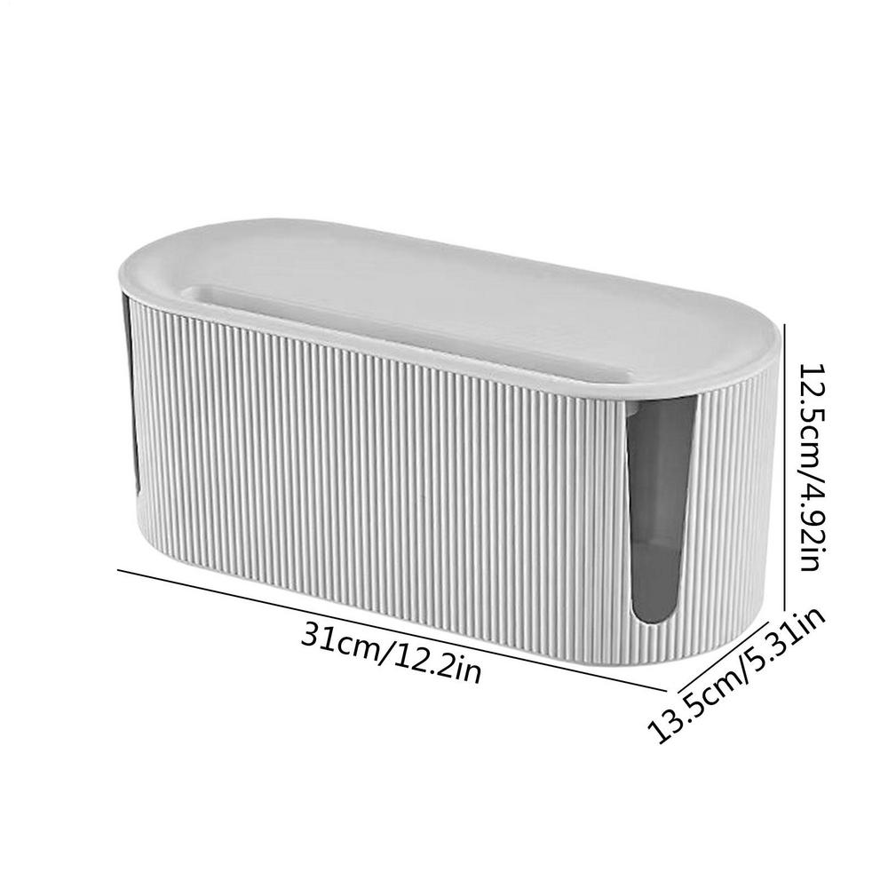 

Пластиковый ящик для хранения штепсельной вилки, практичный, для спальни, настольный, чехол для хранения кабеля, органайзер для розеток, для ежедневного использования белый