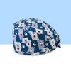 new Cotton Section for Man and woman Scrubs Caps Hospital Medical Hats Black Printing Elastic Tieback Design and Pet Medical Hat