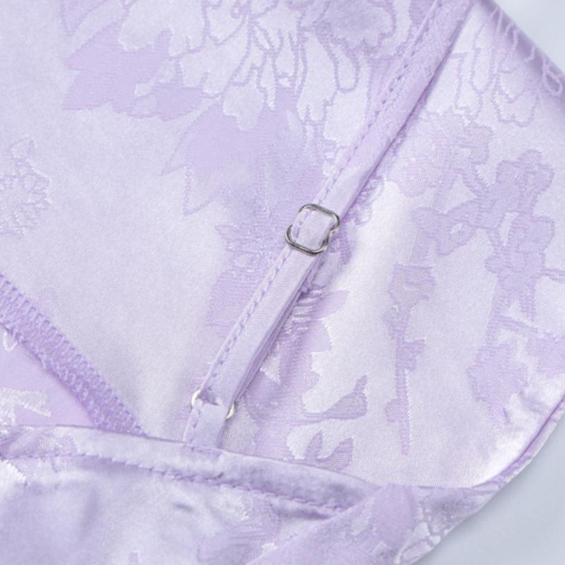 GMXIA Women's Summer Sexy Line-neck Style Satin Halter Dress