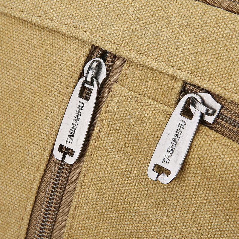 Classic Canvas Messenger Bag - Men's Crossbody Shoulder Tote for Work & Travel (Water Resistant Durable Handbag)