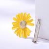 Scarf Button Large Chrysanthemum Alloy Silk Scarf Buckle Anti-Slip Women Scarf Buckle Outfit Accessory