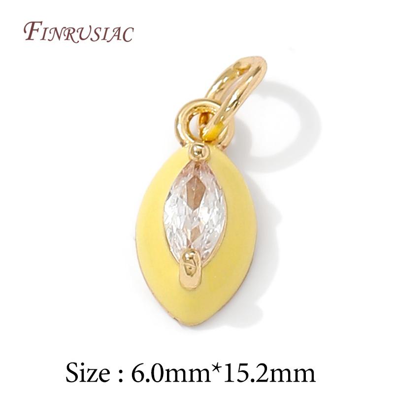 14K Gold Plated Enamel Charms with CZ Crystal,Heart Moon Pendant For DIY Jewelry Making,DIY Bracelet Necklace Earring Supplies