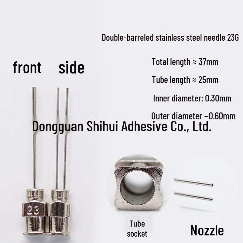 Stainless Steel 37mm Double-Tube Glue Dispensing Needle Valve