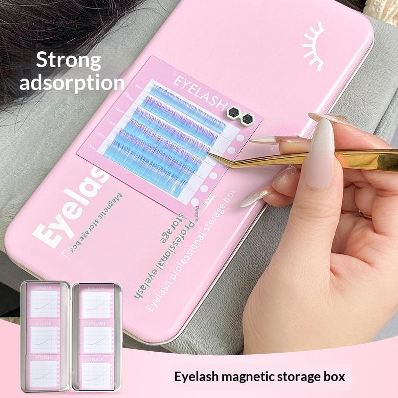 1 Set Professional Lash Organizer Case Portable Magnetic Storage Box For Eyelash With Display Palette Tray Space Saving