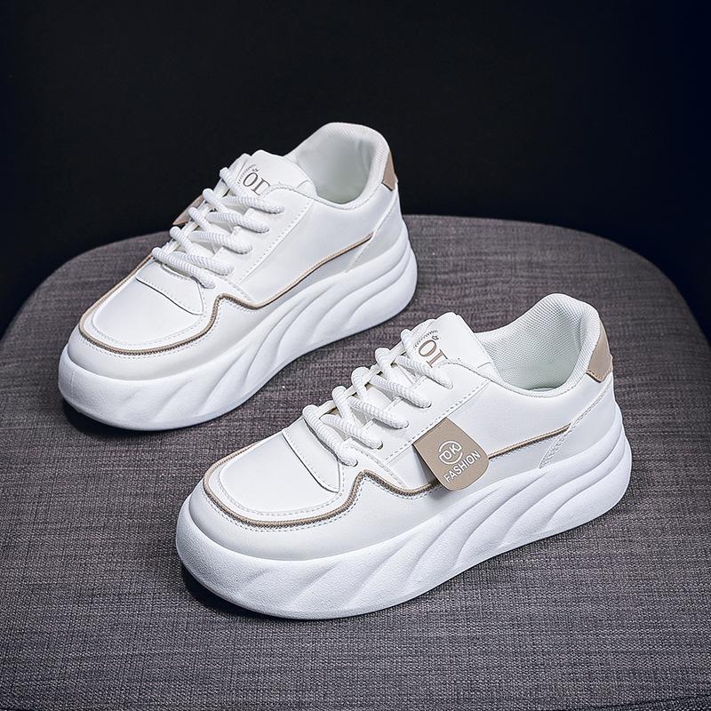 

Осенняя женская обувь новая дышащая маленькая белая обувь студентки корейская версия трендовая универсальная платформа спортивная повседневная обувь для скейтборда 5809 40