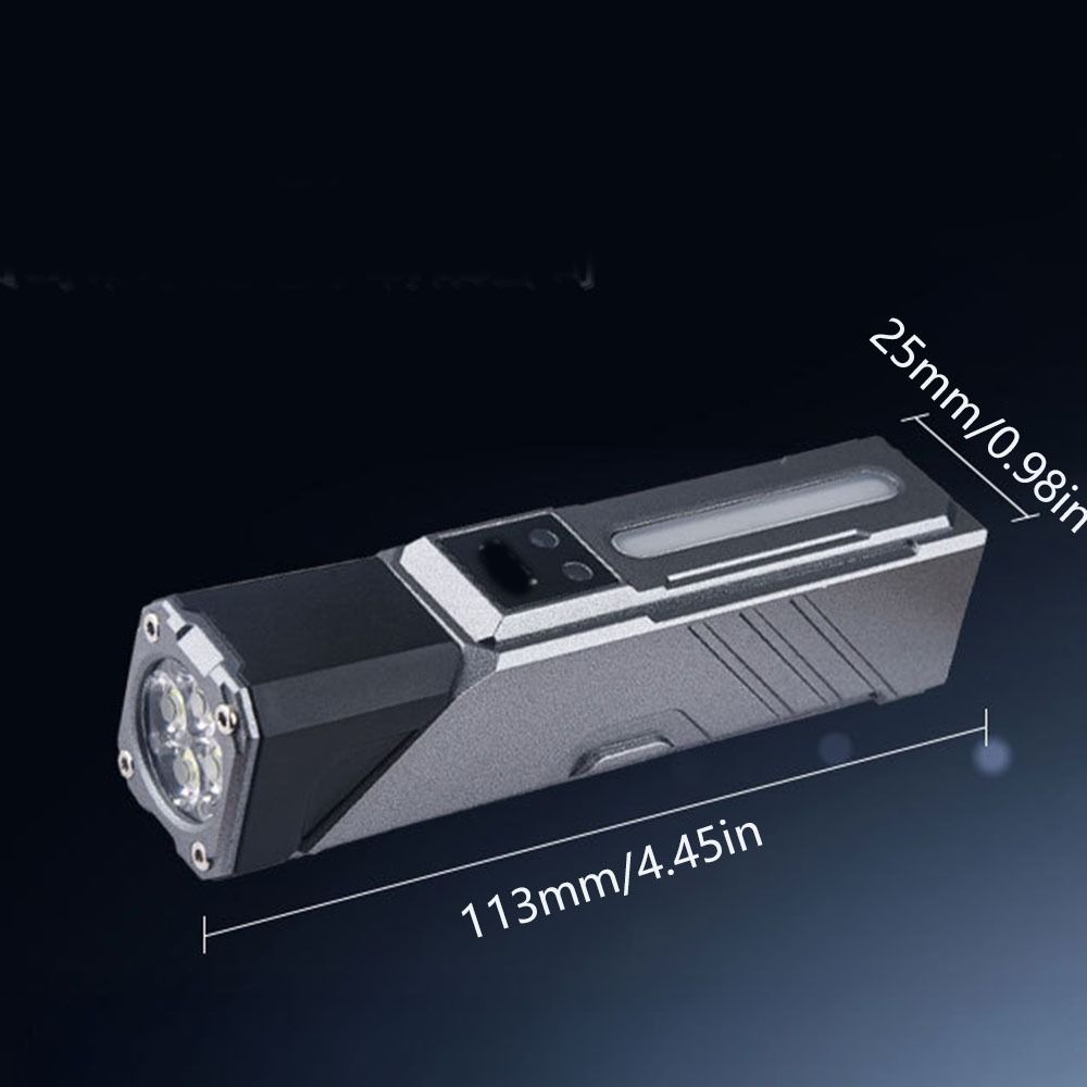 Handheld High Power LED Flashlight Portable Magnetic Work Lamp Rechargeable Digital Display RGB Torch Mechanic Work