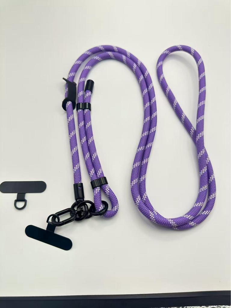 Macaron Thick Rope Phone Lanyard - Adjustable 7-8mm Climbing Gasket for Shoulder, Back, or Neck