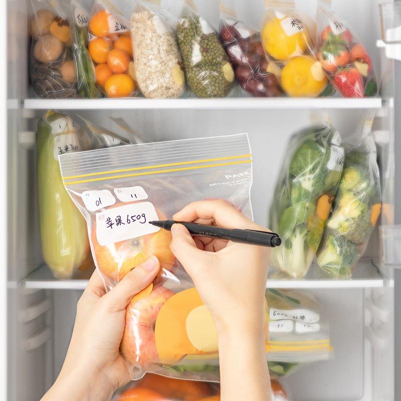 Reusable Zip Lock Bag Food Grade Transparent Storage Bag With Zipper Sealing Plastic Container Travel Freezer Camping Kitchen