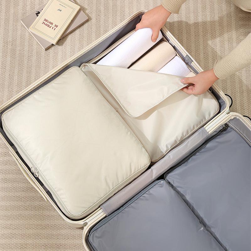 Foldable Storage Bags Self-Compressing Large Capacity Clothes Quilt Moving Bag Packing Cube Dustproof Organizer Bag Space Saving
