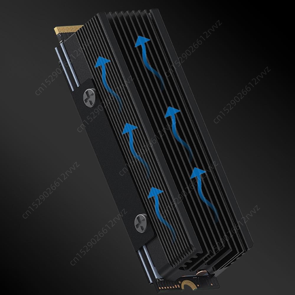 2 Copper Heat Pipes Cooler with Thermal Silicone Pad Solid State Drive Radiator SSD Cooling for M.2 NVMe 2280 SSD