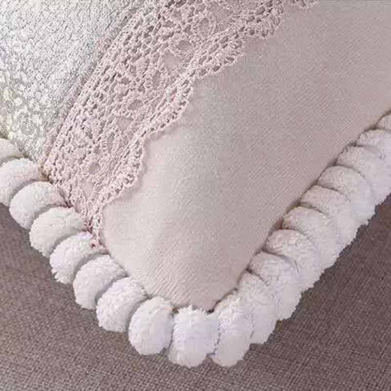 Jacquard Throw Pillowcase European Single Sofa Cushion Embroidered Rectangular Living Room Sofa Back Pillow Covers