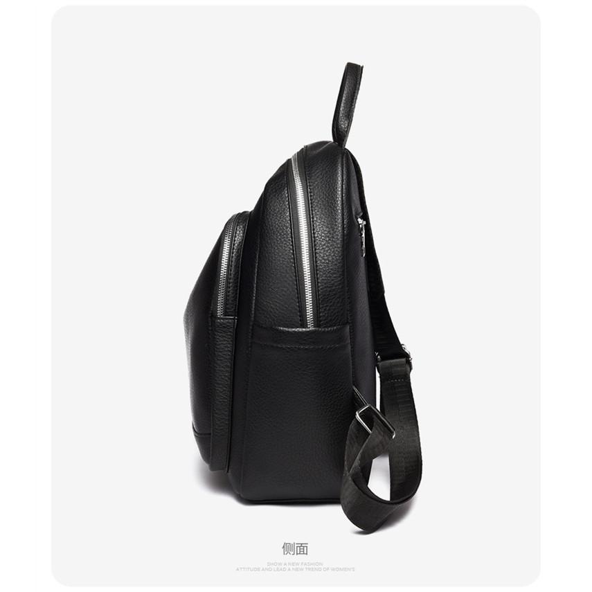 IELGY backpack, high-end solid color, fashionable large-capacity backpack, casual schoolbag, commuting