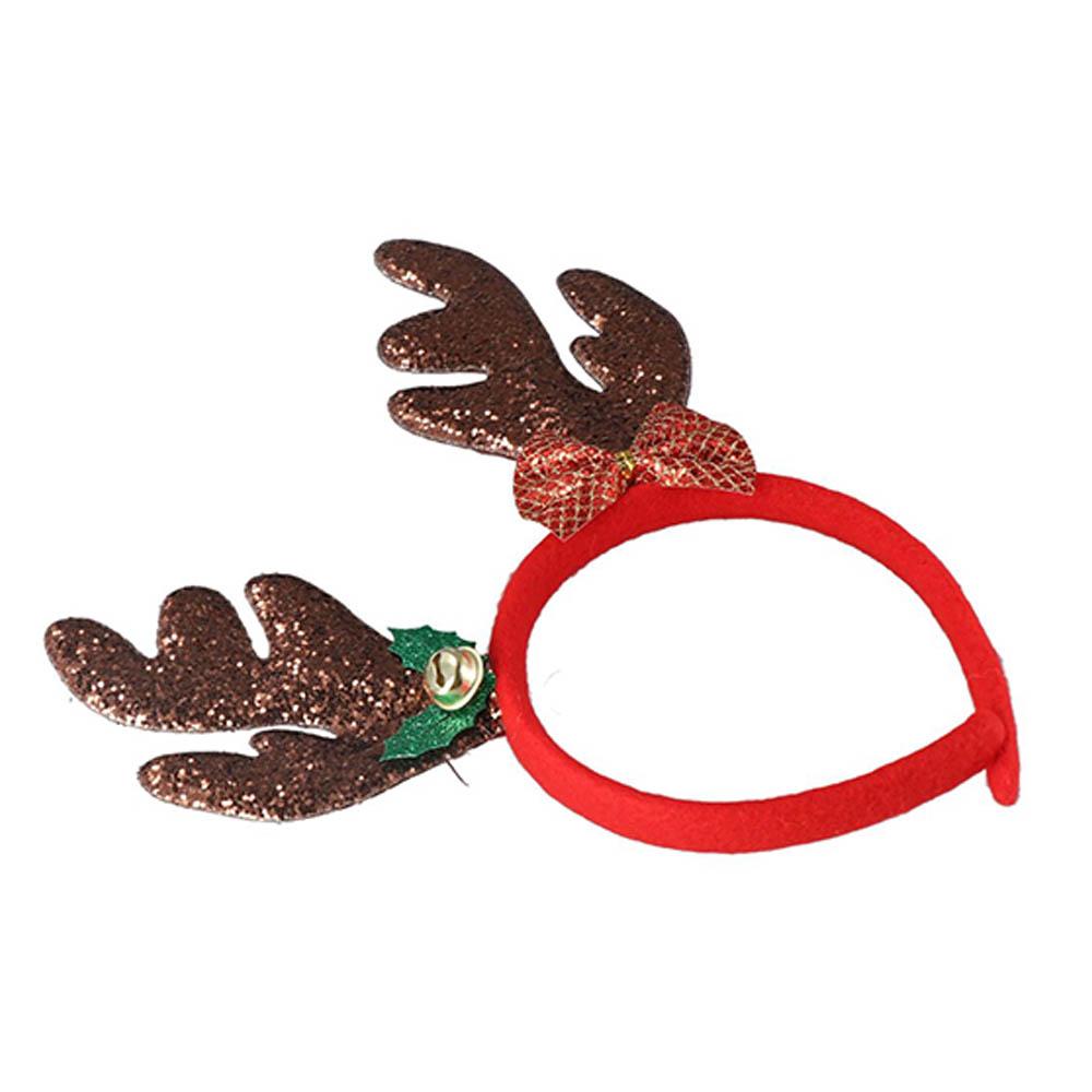 Party Dress Up Antlers Headband Female Plush Hair Hoop Christmas Decoration Christmas Hair Band