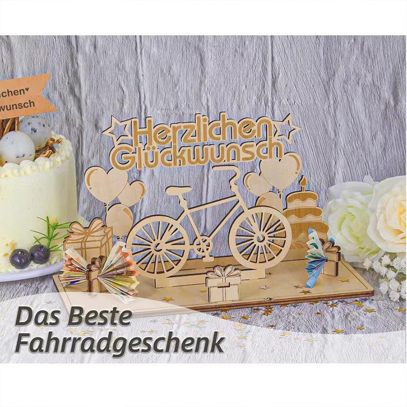 Bicycle-Shaped DIY Happy Birthday Money Clip Gift