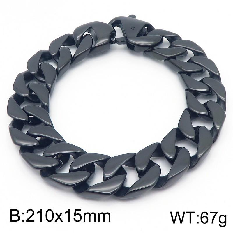 Gioielli in Acciaio di Titanio Guangdong, Bracciale Braccialetto in Acciaio di Titanio, Bracciale Uomo Catena Cubana Semplice Creativa