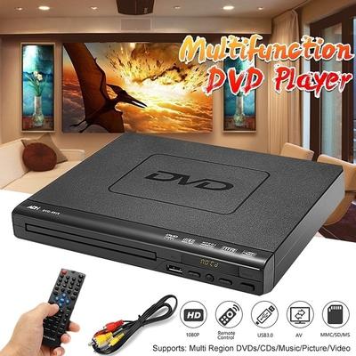 15W 1080P DVD Player Multiple Playback Remote Controller Multi-angle Viewing USB Port