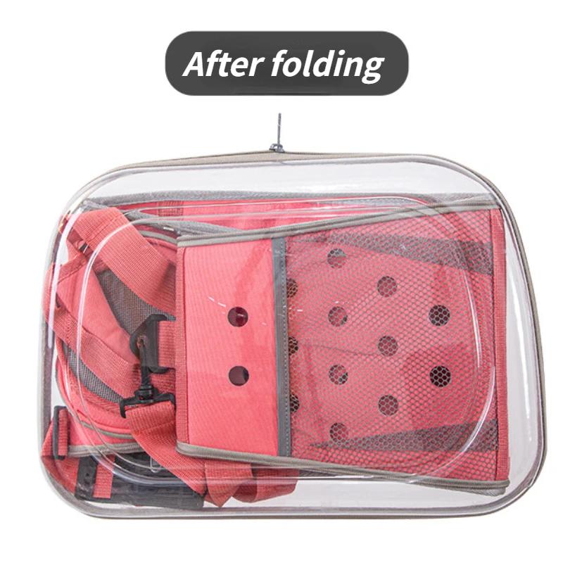 Classic Cat Dog Carrier Bag Transportation Travel Breathable Pet Handbag Portable Shoulder Basket Backpack Puppy Tote Transparent Cage