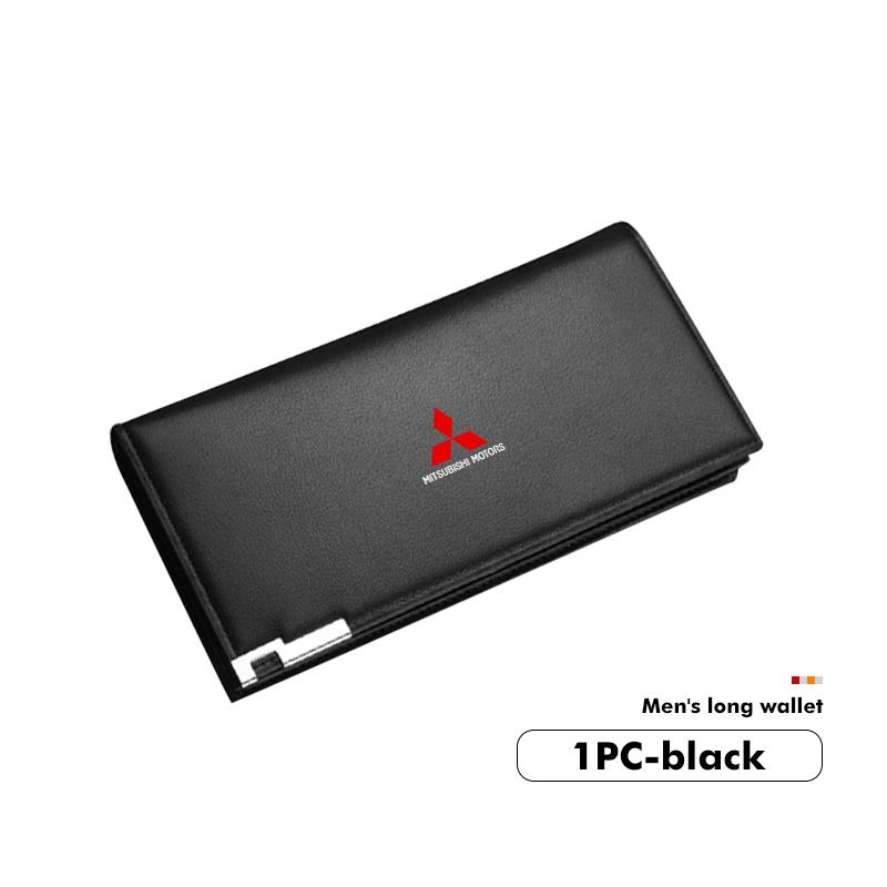 For Mitsubishi Men Wallets Business Long Zipper Large Capacity Multi-function Wallet Outlander Pajero Sport Lancer EX ASX L200