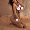 Black Open Crotch Conjoined Bodystockings Woman Sexy Lingerie Fishnet Bodysuit Fancy Underwear Costume