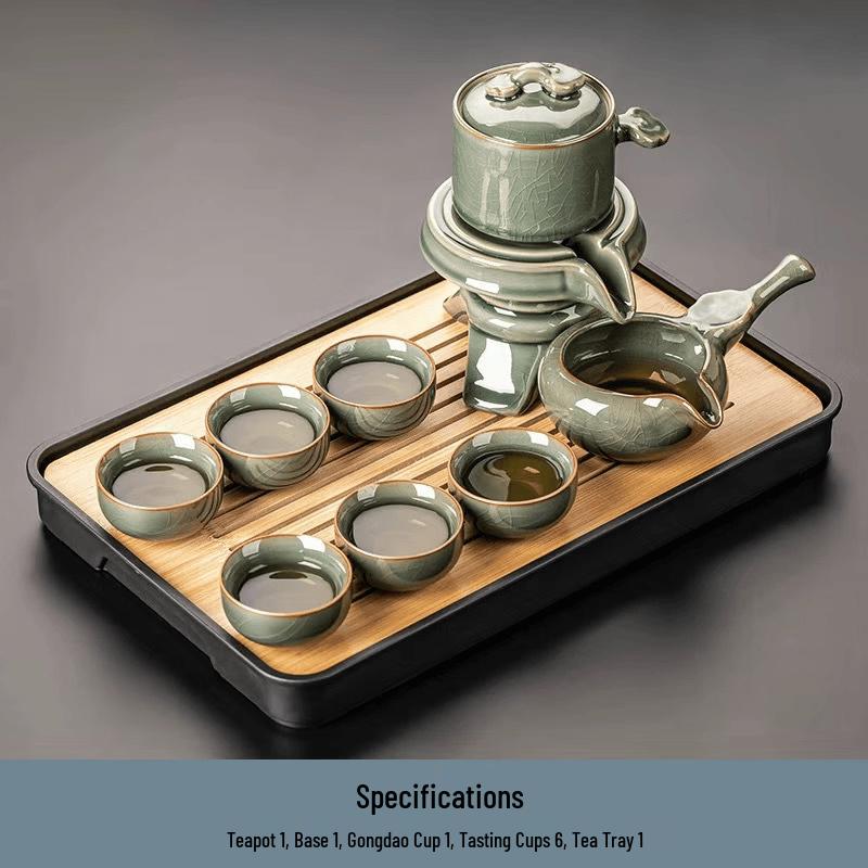 Chaxun Ge Kiln Automatic Ceramic Tea Set