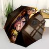 1 Stück Automatischer Faltregenschirm - Naruto Feuerbestimmungsmuster Tragbares faltbares Design Mit 8 Speichen Weihnachts-Geburtstagsgeschenke