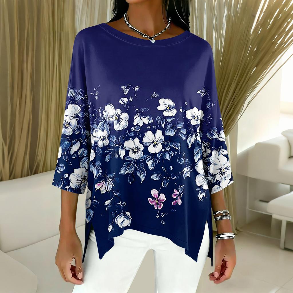 Women's 3/4 Sleeve Shirts Graphic Tees Shirts Casual Basic Tops Pullovers