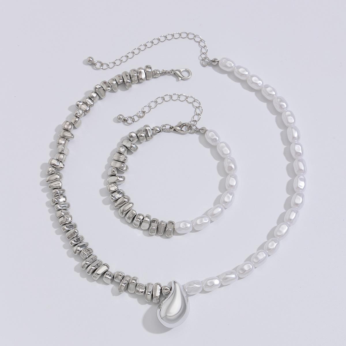 

Комплект ожерелий из сплава с европейскими и американскими нерегулярными геометрическими жемчужинами CCB