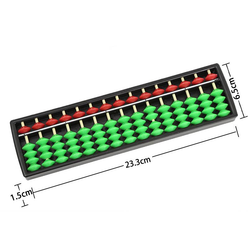 

1PC 15 Digits Column Abacus Arithmetic Soroban Calculating Counting Math Learning Tool For Children Portable Chinese