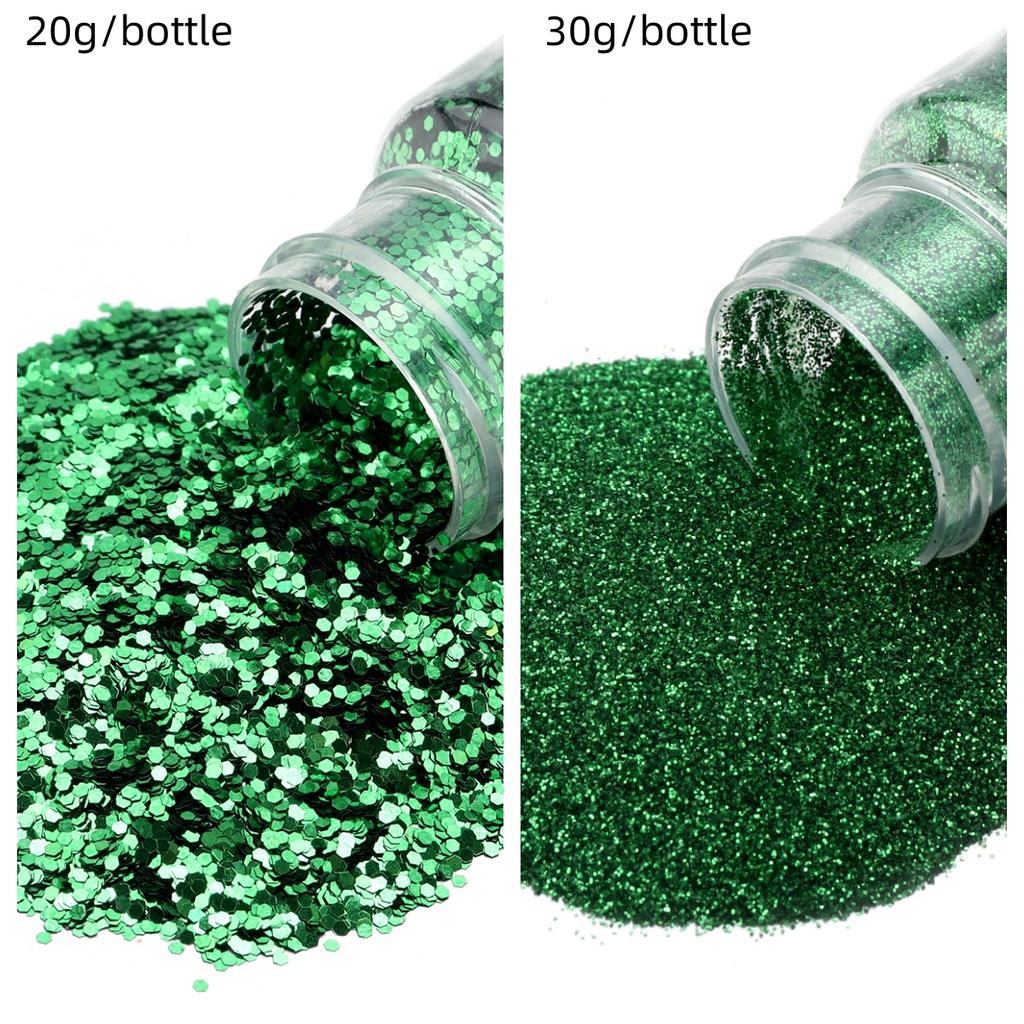 20/30g Glitter Sprinkles Powder Colorful Hexagonal Sparkly Powder Nail Art For Handicraft Creative Nail Paillette Decoration