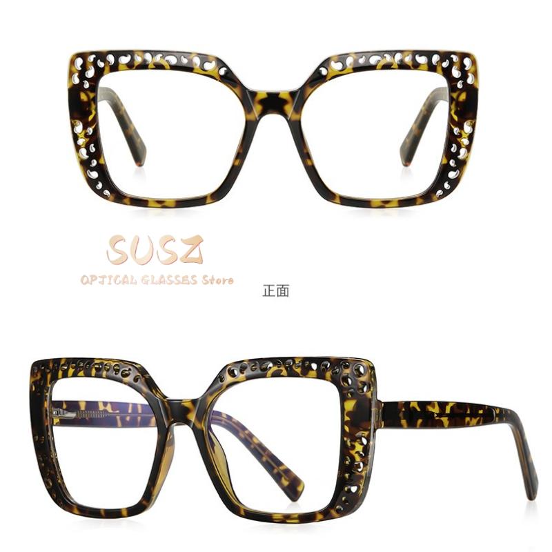 SUSZ  New Fashion Cat Eye Women Anti Blue Light Reading Glasses Myopia Hyperopia Customizable Prescription Progressive Glasses