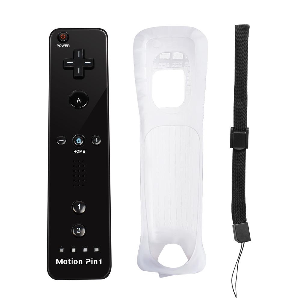 2in1 For Nintendo Wii Controller Set W/ Motion Plus Wireless Joystick Gamepad Remote Control W/ Silicone Case Video Game Console 1