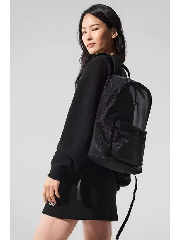 Alo Summer Průhledný batoh se dvěma ramenními popruhy z nylonové síťoviny - Trendy unisex cestovní taška, japonský a korejský styl.