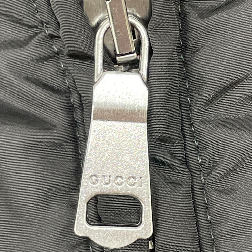 Gucci 429854 16 Years Black Leather Logo Patch Down Jacket Jacket 36 blackUsed